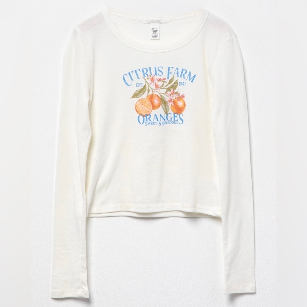 NWOT full tilt girls citrus farm long sleeve XL